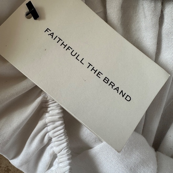 NWT FAITHFUL THE BRAND Gabelli Mini Cutout Poplin White Dress SIZE XS - Picture 3 of 6